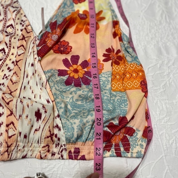 Free People Tied To You Tank Top In Tropical Combo Sz:S - Picture 13 of 16